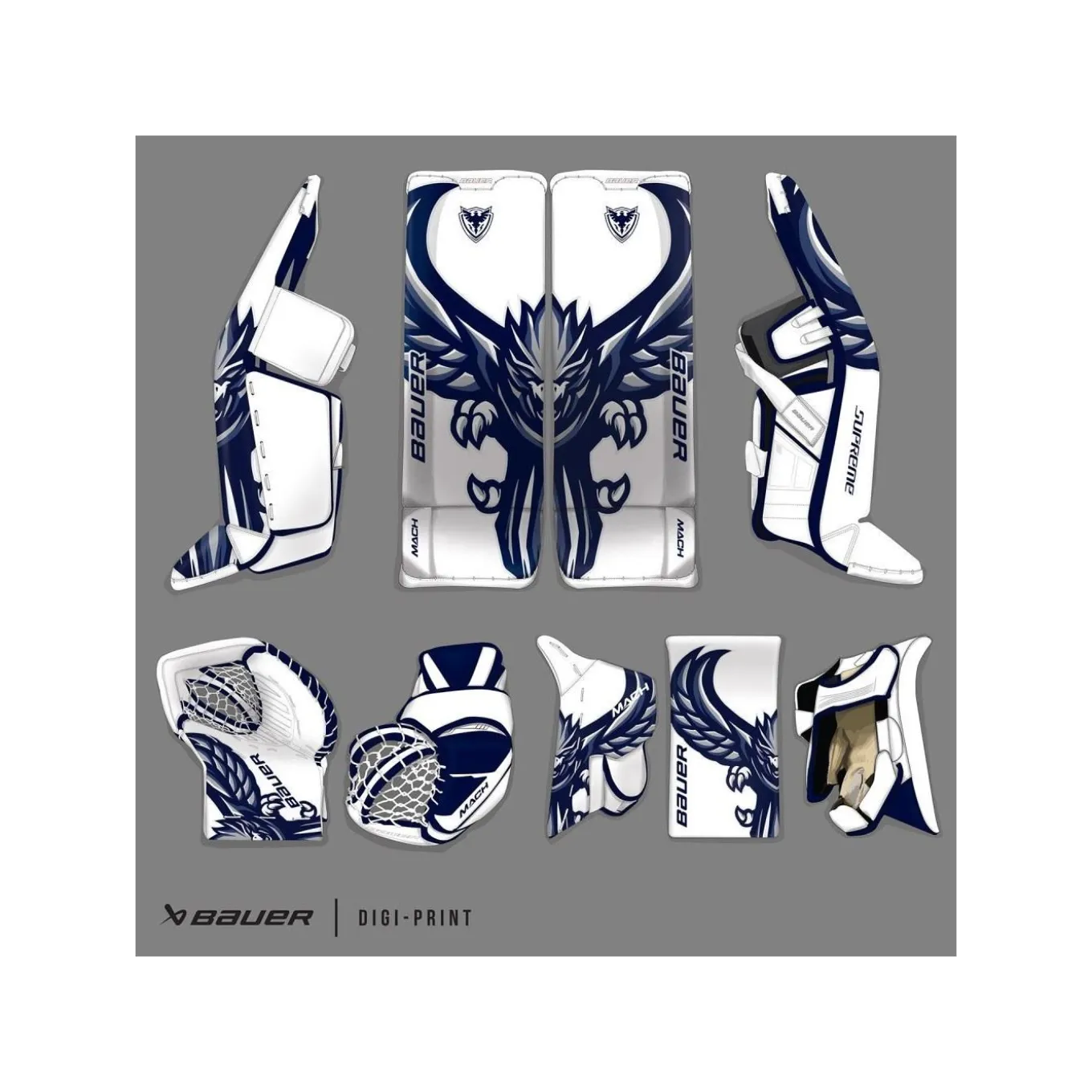 Bauer Målvaktsbenskydd Custom Supreme Shadow Sr - Digital Print