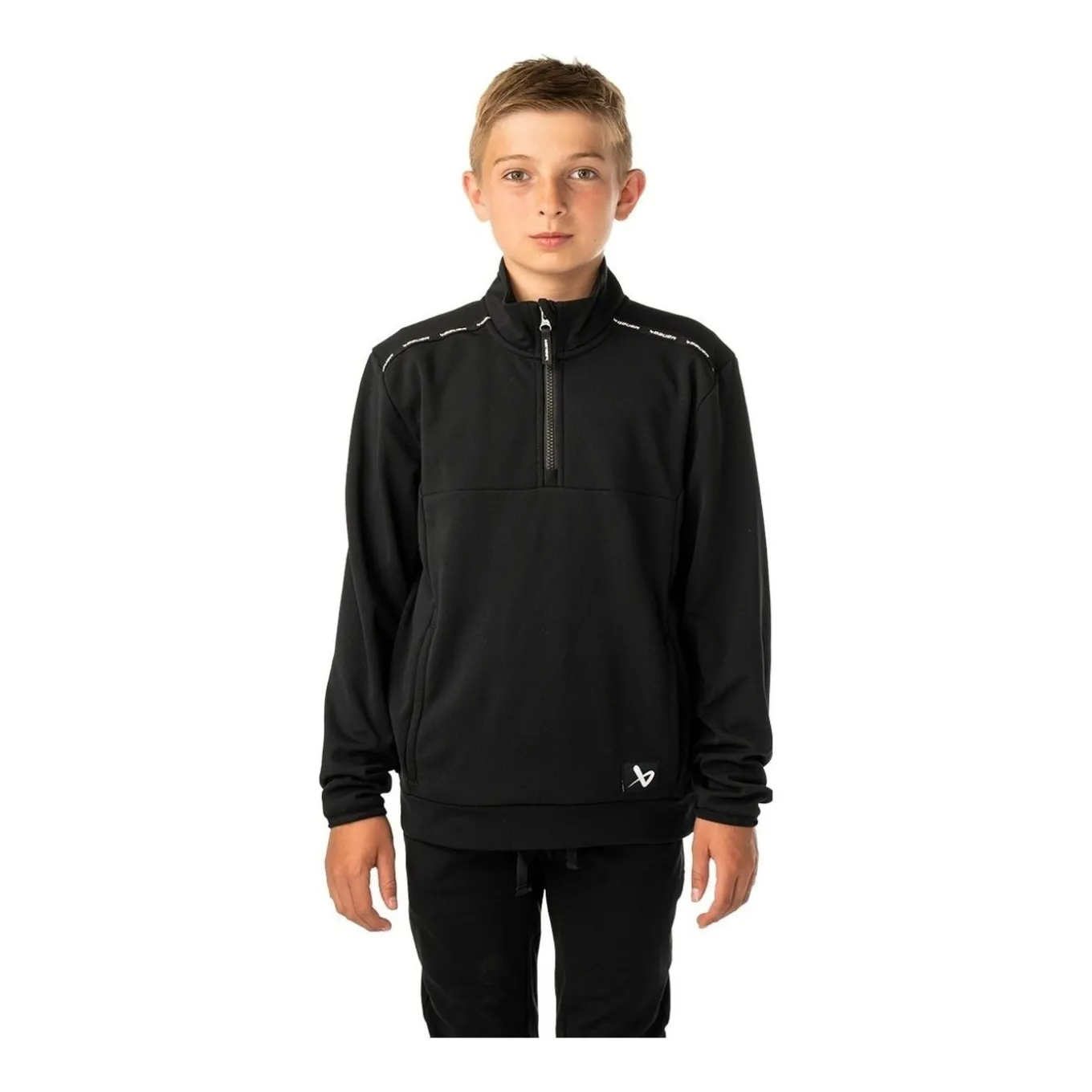 Bauer Tröja Team Fleece 1/2 Zip Yth Black