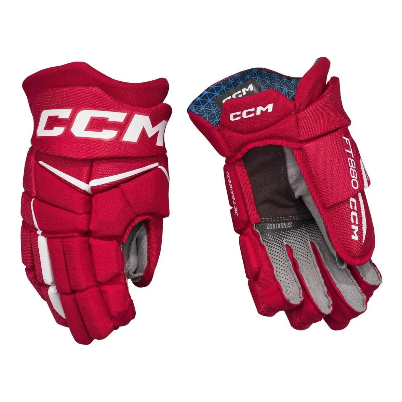 CCM Hockeyhandskar Jetspeed FT880 Jr Red/White
