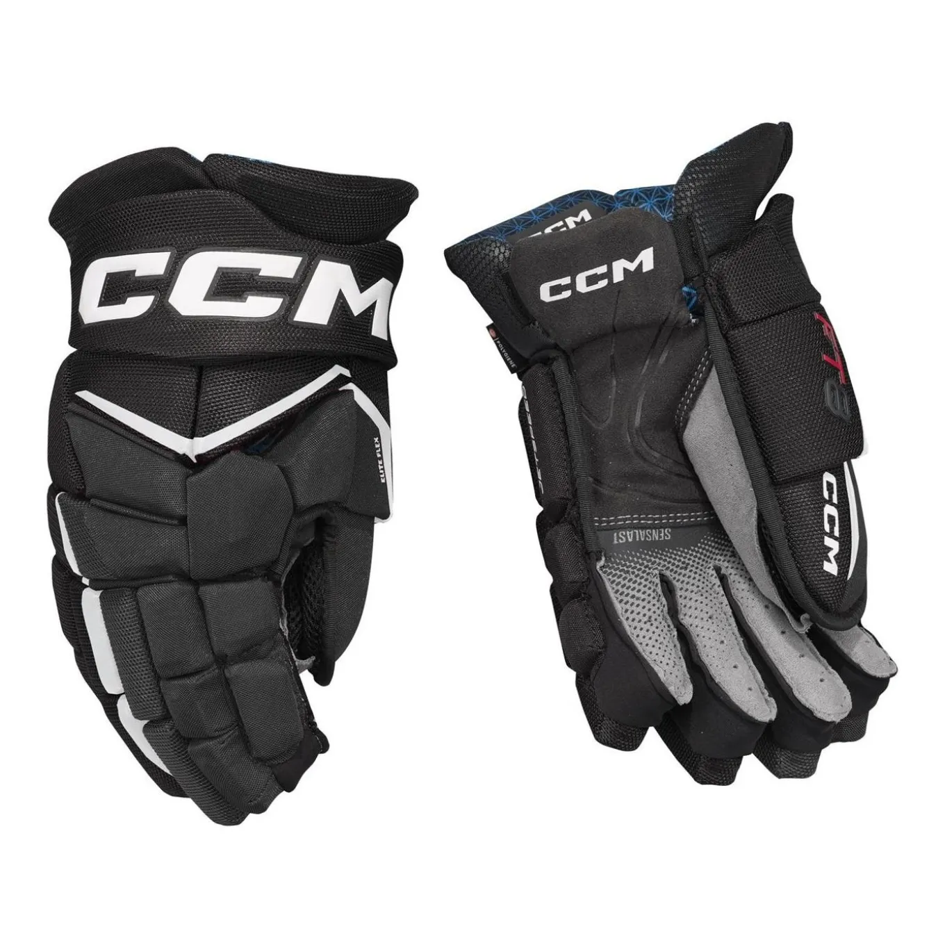 CCM Hockeyhandskar Jetspeed FT8 Jr Black/White