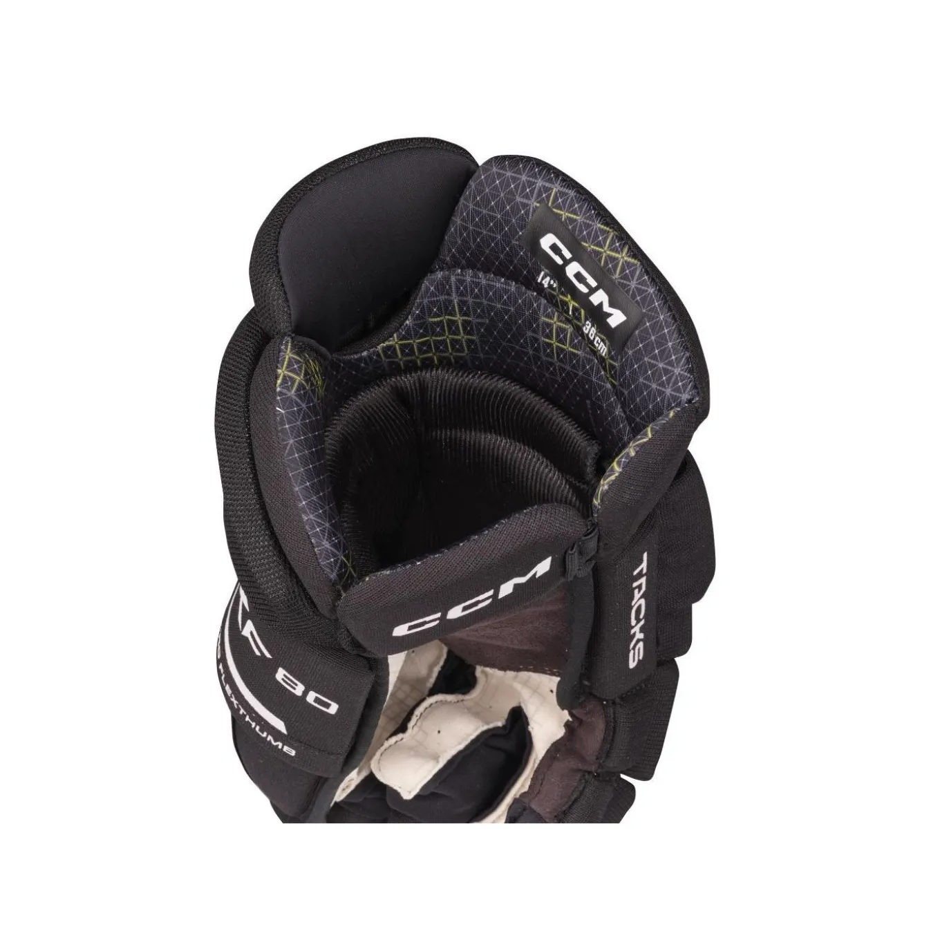 CCM Hockeyhandskar Tacks XF 80 Jr Black/White