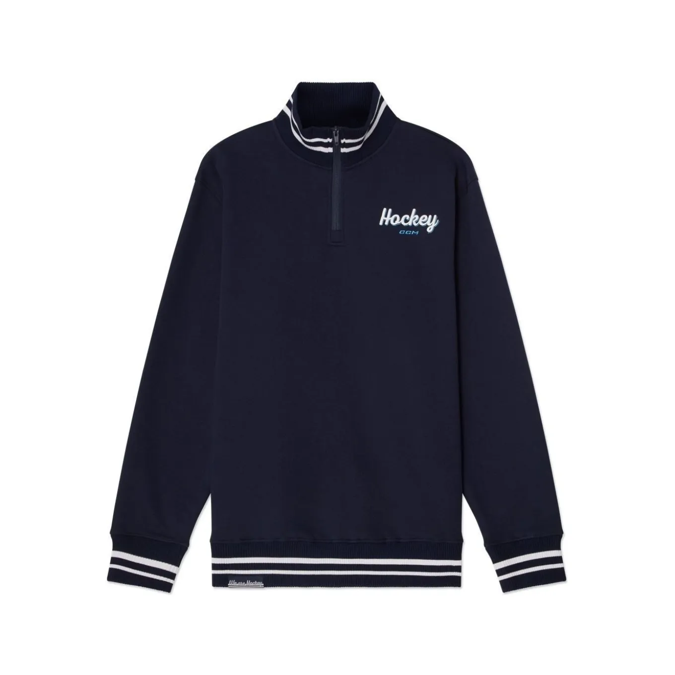 CCM Tröja Stripe Quarter Zip Sr Navy